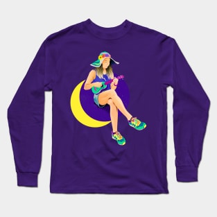 Pearl of Saturn girl by #Bizzartino Long Sleeve T-Shirt